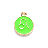 Alloy Enamel Pendants X-ENAM-S124-01B-06G-2