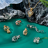 24Pcs 3 Styles Hollow Out Brass Alloy Bead Cage Pendants KK-HS0015-93-5