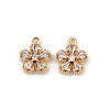 Brass Micro Pave Cubic Zirconia Pendants KK-K407-16G-1