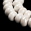 Glazed Porcelain Rondelle Beads PORC-Q001-01K-4