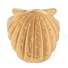Ion Plating(IP) 304 Stainless Steel Shell Shape Open Cuff Rings for Women LS-RJEW-Z057-01G-2