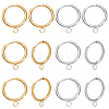 4Pcs 2 Colors Stainless Steel Hoop Earring STAS-LP0001-09-1