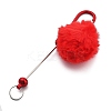 Aluminum Alloy Pom Pom Ball Beadable Keychain Bar HJEW-Q001-01C-2