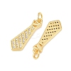Brass Micro Pave Cubic Zirconia Pendants KK-P339-11G-2