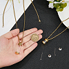 Transparent Glass Wishing Bottle Pendant NJEW-HS0001-01G-3