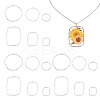 24Pcs 6 Styles Alloy Open Back Bezel Pendants FIND-TA0005-14-1