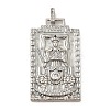 Brass Micro Pave Cubic Zirconia Pendants with Enamel KK-H458-01P-17-1