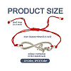 10Pcs 10 Color Alloy Infinity with Hope Link Bracelets Set for Men Women BJEW-TAC0008-02-3