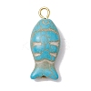 Synthetic Turquoise Pendants PALLOY-JF02655-2