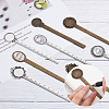  16Pcs 8 Styles Alloy Ruler Bookmark Cabochon Settings FIND-NB0004-42-4