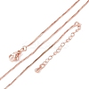 Brass Box Chain Necklaces for Women NJEW-D302-41RG-4