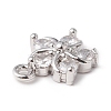 Eco-Friendly Rack Plating Brass Micro Pave Cubic Zirconia Charms KK-F835-14P-3