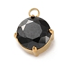 304 Stainless Steel Micro Pave Cubic Zirconia Pendants LS-STAS-K292-01G-13-1
