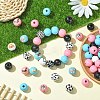 DIY Round Wood Beads & Jute Cord Pendant Decoration Making Kits DIY-YW0010-83-5