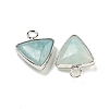 Natural Flower Amazonite Triangle Charms G-K338-24P-2