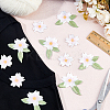 20Pcs 2 Styles Flower Embroidery Cloth Sew on Appliques PATC-FH0001-20-5