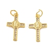 Brass Micro Pave Cubic Zirconia Pendants KK-C092-21F-G-1