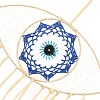 Iron Woven Web/Net with Feather Pendant Decorations AJEW-B016-07B-3