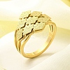 Textured Rhombus 304 Stainless Steel Finger Ring for Women RJEW-L126-06B-G-1