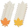 2 Sets 2 Style Autumn Theme Maple Leaf Unfinished Cutouts Wooden Decoration WOCR-GF0001-01-1