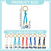 10Pcs 5 Colors Core Parachute Cords Keychain KEYC-GO00018-2