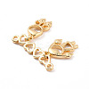 Rack Plating Brass Connector Charms KK-C240-01G-4
