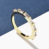 Brass Micro Pave Cubic Zirconia Finger Rings for Women RJEW-H256-10G-02-1