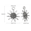 Lead Free and Cadmium Free! Tibetan Style Sunflower Pendant X-LF8977Y-2