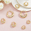 4 Pairs 4 Styles Rack Plating Brass Chunky Hoop Earrings for Women EJEW-BBC0001-94-7
