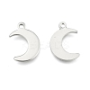 Tarnish Resistant Crescent Moon Stainless Steel Charms Pendants STAS-Q168-06-1