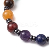 Natural & Synthetic Mixed Gemstone Beaded Stretch Bracelets for Women Men BJEW-JB11230-3