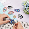 AHADERMAKER 6pcs 3 style Evil Eye Non-woven Fabrics Cloth Sew on Appliques PATC-GA0001-19-3