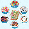 55Pcs 11 Colors Rose Printed Organza Drawstring Bags OP-TA0001-15C-8