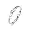 Hollow Moon Phase 304 Stainless Steel Finger Rings FS-WG454BE-01-2