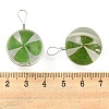 Platinum Brass with Glass Pendants KK-G486-15A-3
