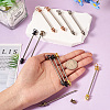 12Pcs 6 Colors Alloy Bar Beadable Keychain for Jewelry Making DIY Crafts AJEW-TA0001-44-5
