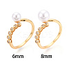 Brass Micro Pave Cubic Zirconia Cup Peg Ring Settings KK-N274-14G-4