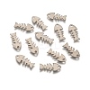 Tarnish Resistant Fishbone 201 Stainless Steel Pendants STAS-R071-19-1