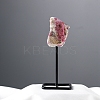 Natural Tourmaline Lamp with Metal Holder Ornament PW-WG598C7-11-1