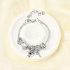 Alloy European Beads Charm Bracelets BJEW-F495-04P-1