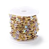 Butterfly & Round Glass Beaded Chains CHS-P016-38G-07-4