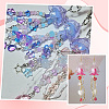 60Pcs 3 Colors UV Plating Acrylic Bead Caps PACR-SC0001-08B-6