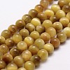 Natural Tiger Eye Bead Strands G-G735-23-12mm-03-1