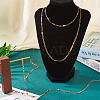 1 Bag Real 16K Gold Plated Brass Oval & Flat Round Glass Link Chains CHC-TA0001-22-6