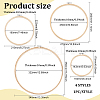 4Pcs 4 Styles Bamboo Cross Stitch Embroidery Hoops DIY-HY0001-76-2