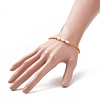 7Pcs 7 Color Natural Shell & Seed & Brass Beaded Stretch Bracelets Set for Women BJEW-JB09170-3