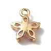 Brass Cubic Zirconia Flower Charms KK-O141-01G-02-2