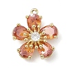 Brass Micro Pave Cubic Zirconia Pendants KK-S514-02E-G-1