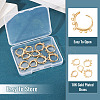 10Pcs 5 Styles Brass Hoop Earring Finding KK-TA0002-52-5