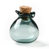 Lucky Bag Shape Glass Cork Bottles Ornament AJEW-A039-02D-1